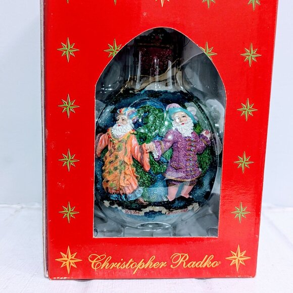 New VTG Christopher Radko Santas Around the World Glass Ball Ornament USA German - Picture 7 of 7